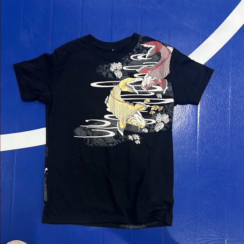 Kids Black Graphic T-Shirt